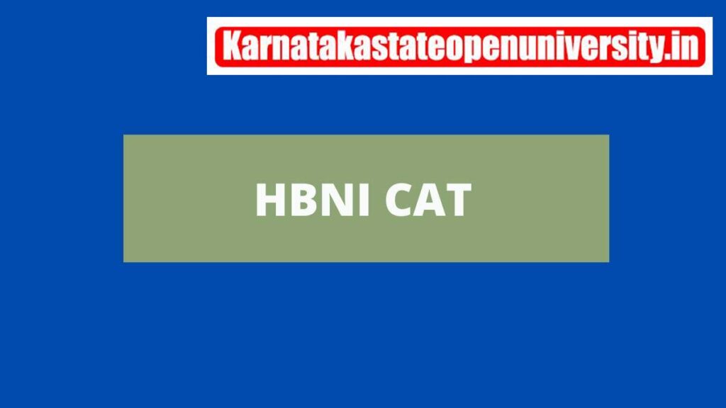 HBNI CAT Counselling 2022