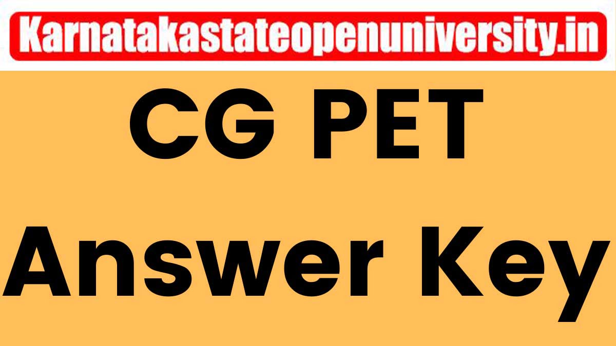  CG PET Answer Key