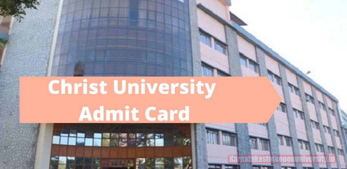 Christ University CUET Admit Card 2022