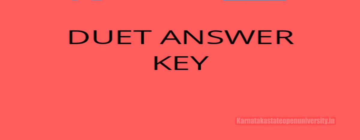 DUET Answer Key 2022
