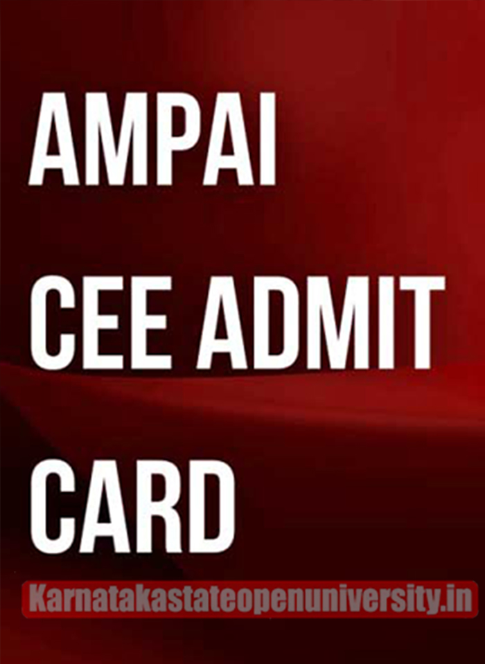 CEE AMPAI Admit Card