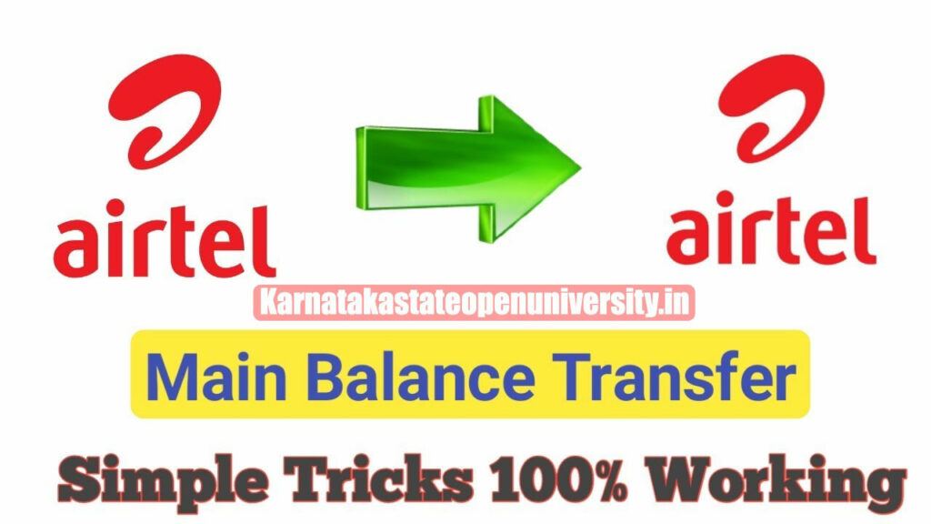 How To Transfer Balance Money From Airtel To Airtel Number