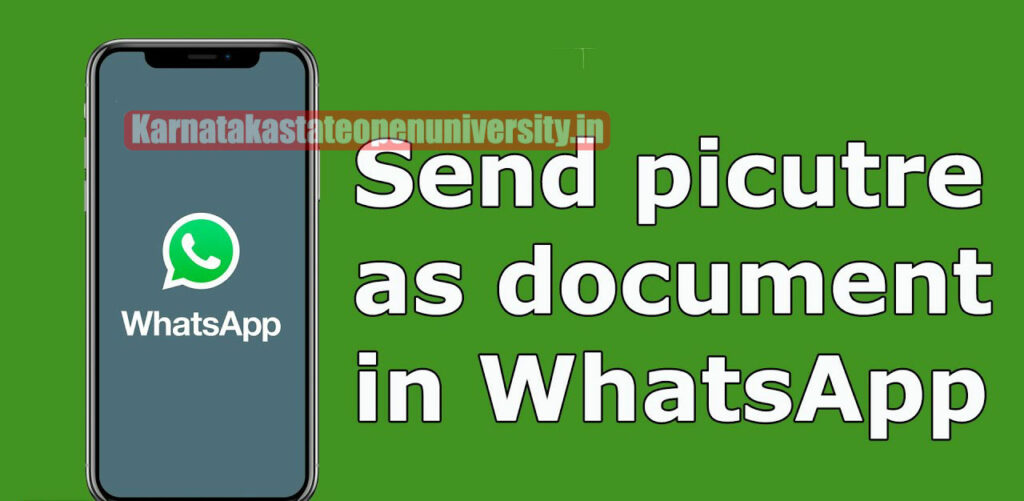 Send Photos As Documents On WhatsApp