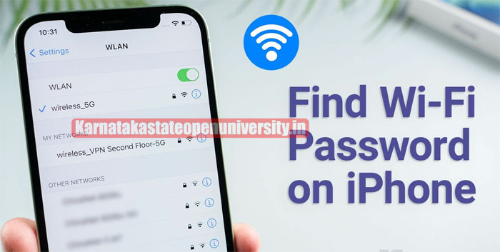 Find WI-FI Password or an iPhone