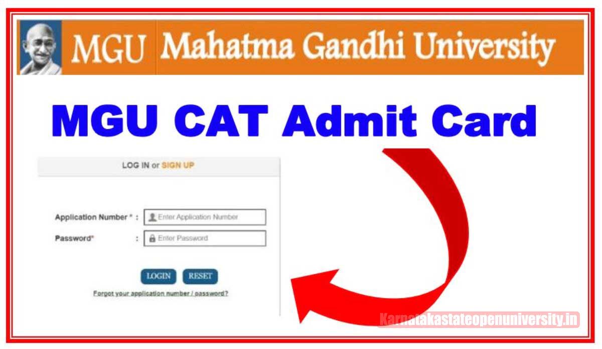 MGU CAT Admit Card 2022