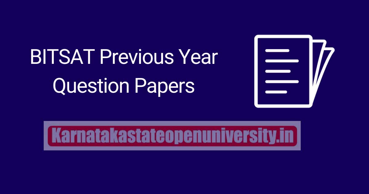 bitsat previous year papers