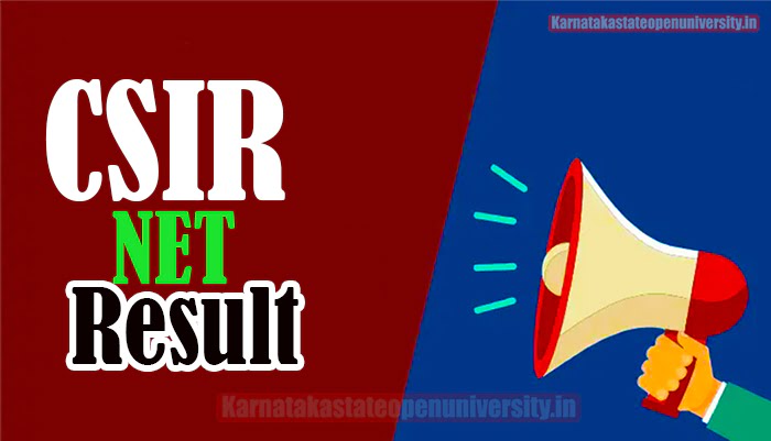 CSIR NET RESULT