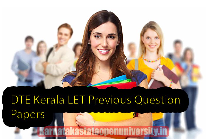DTE Kerala LET Previous Question Papers