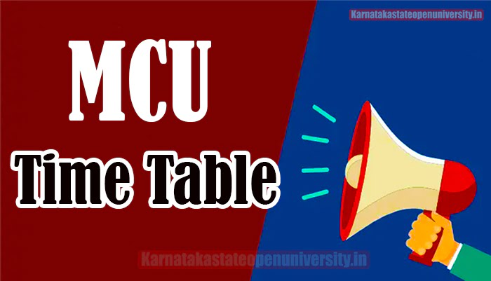 MCU time table