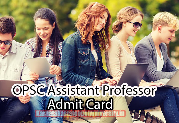 OPSC Assistant Professor admit card