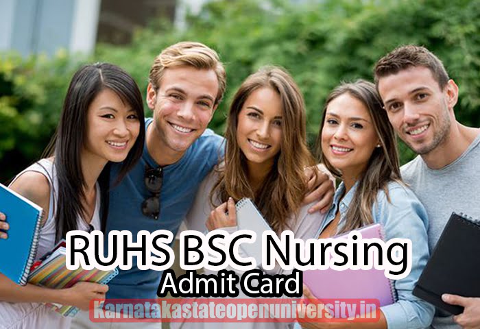 RUHS BSC Nursing admit card