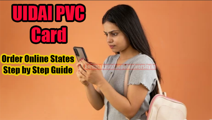 UIDAI PVC Card Order
