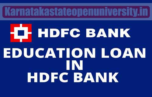 HDFC Bank Education Loan In India