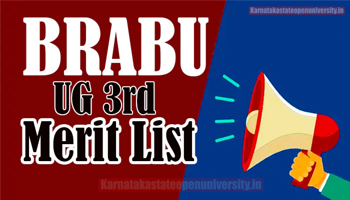 brabu UG 3rd merit list
