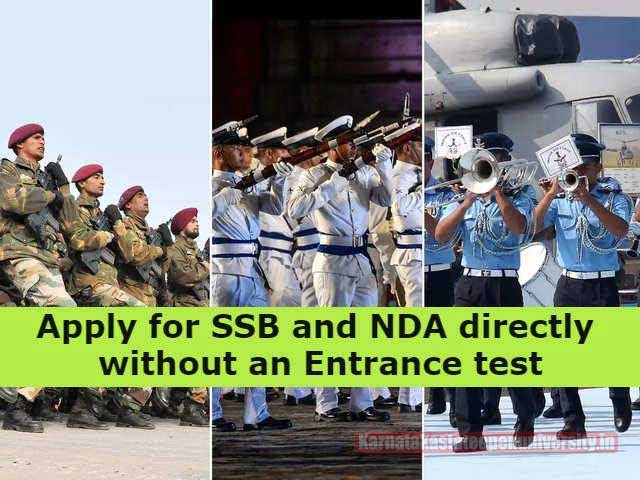 How to apply directly for the SSB and NDA without an entrance exam