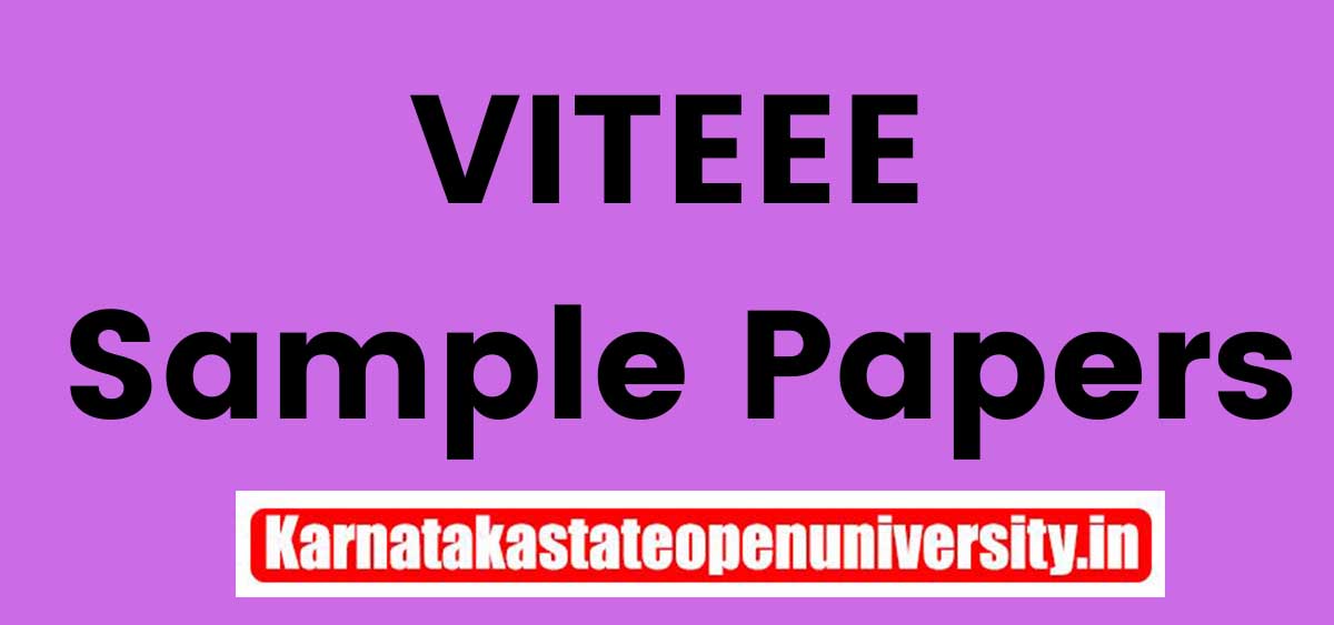 VITEEE Previous Question Papers 2022