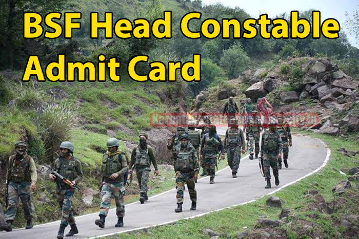 BSF Head Constable Admit Card 