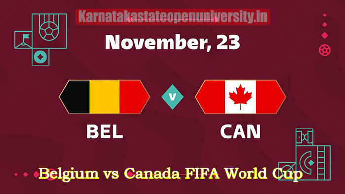 Belgium vs Canada FIFA World Cup