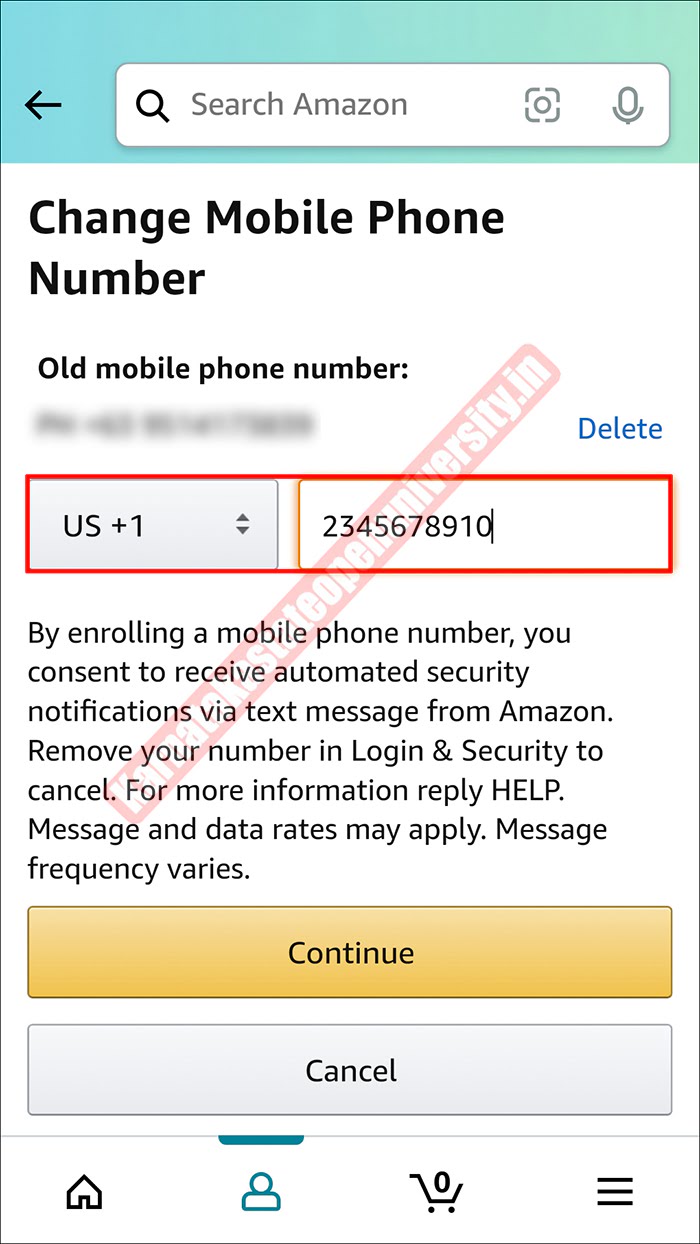 How to change your phone number on Amazon?