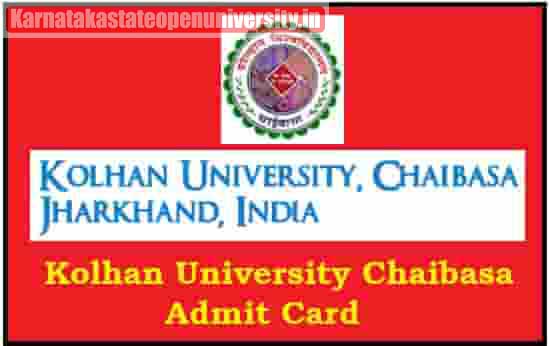 Kolhan University Admit Card