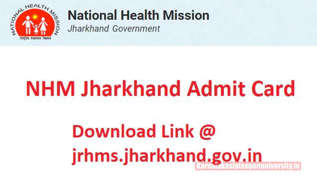 NHM Jharkhand Admit Card 2022