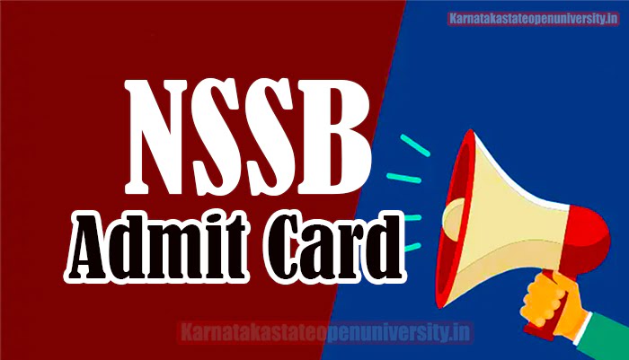 NSSB admit card