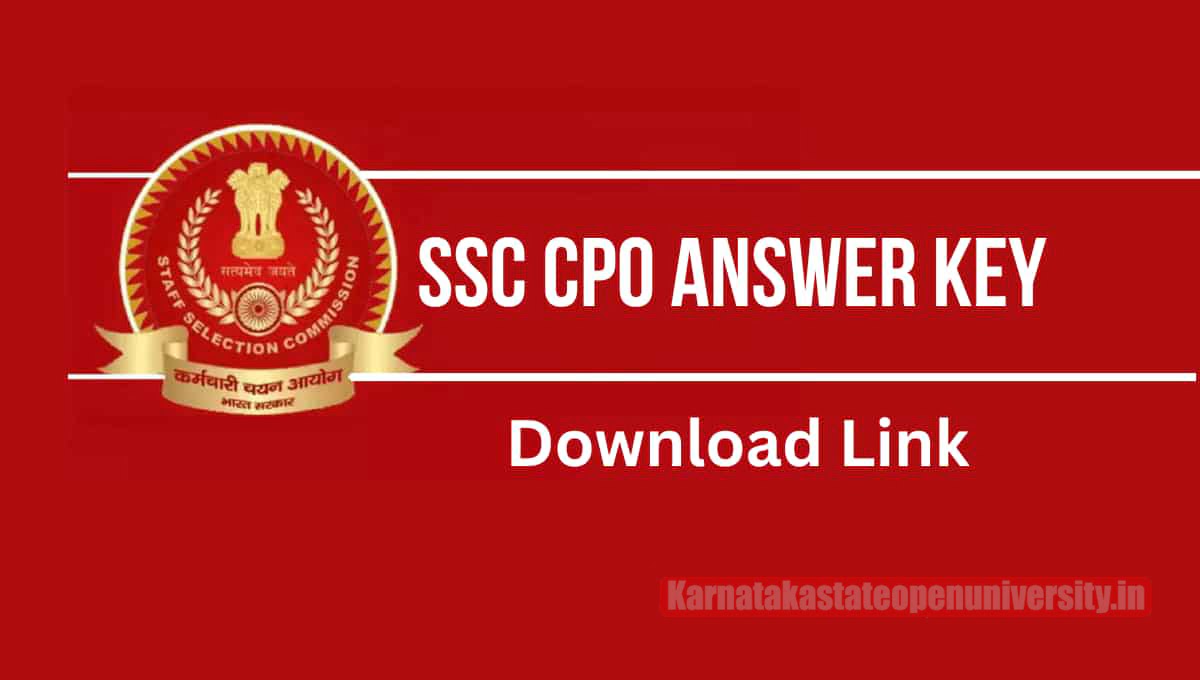 SSC CPO SI Answer Key 2022