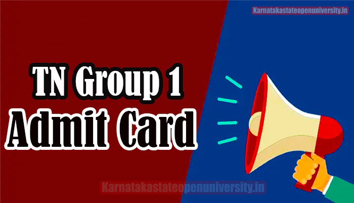 TN Group 1 admit card