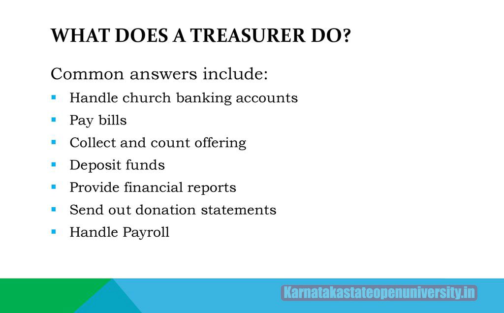 What Does A Treasurer Do?