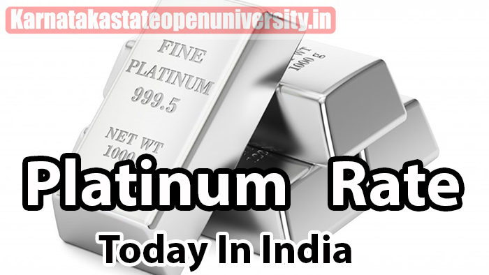 Platinum Rate Today In India