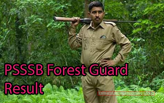 PSSSB Forest Guard Result 2022