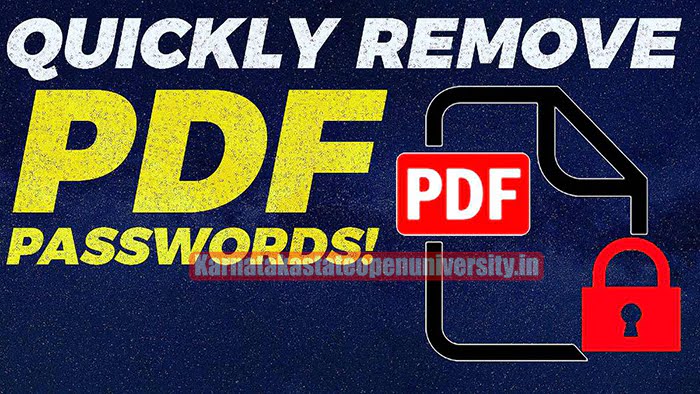 How to remove password from PDF