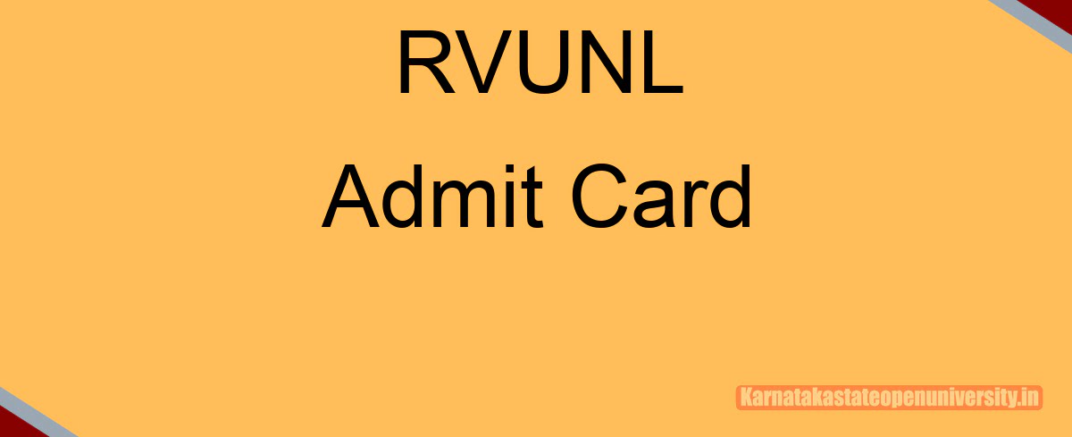 RVUNL JEN Admit Card 2022