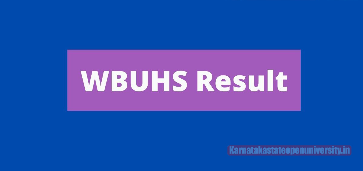 WBUHS Result 2022