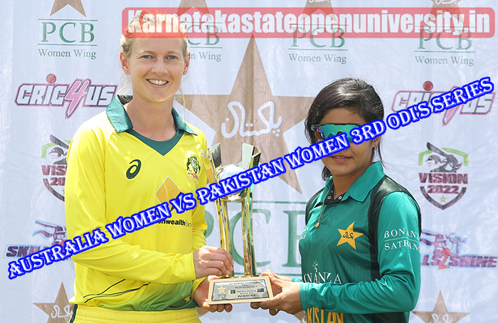 Australia Women Vs Pakistan Women 3rd ODI's Series