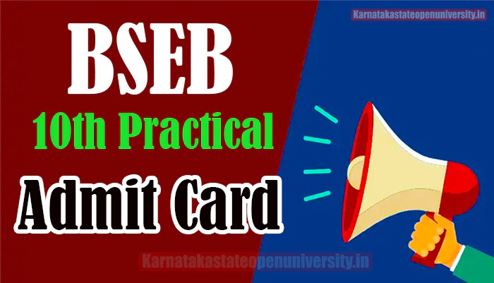 BSEB 10th Practical Admit Card 2023
