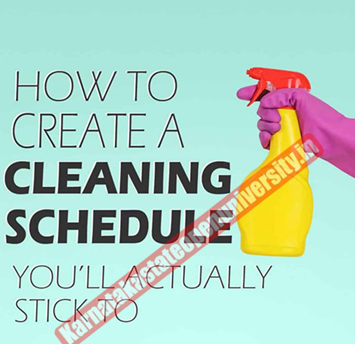 Create a cleaning schedule you'll stick to