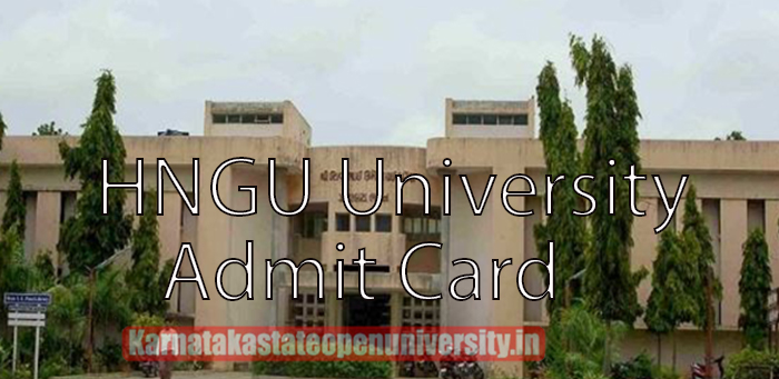 HNGU University Admit Card