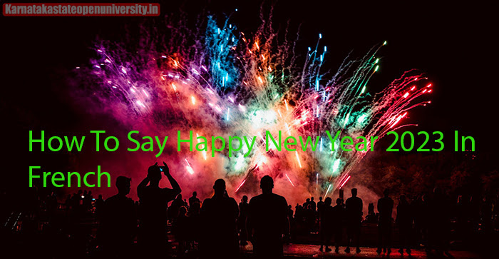 How To Say Happy New Year 2023 In French