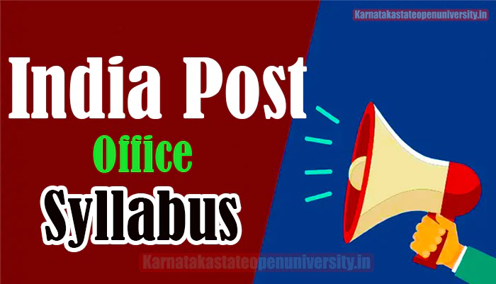 India Post Office Syllabus 2023