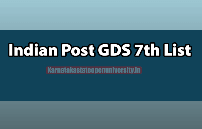Indian Post GDS 7th List