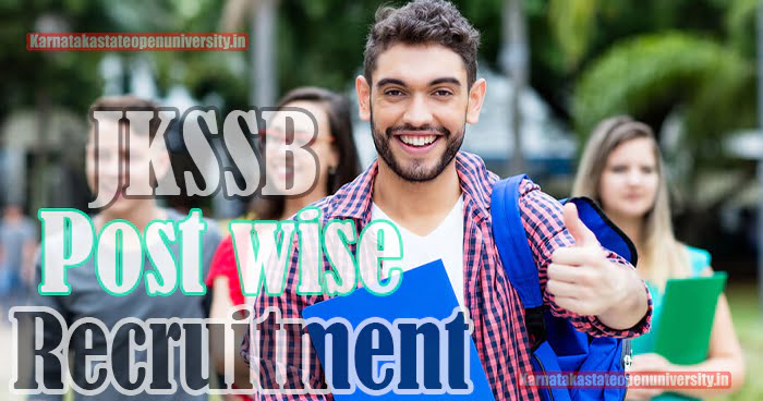 JKSSB Post wise Recruitment 2023 