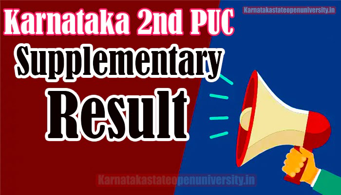 Karnataka 2nd PUC Supplementary Result 2023 
