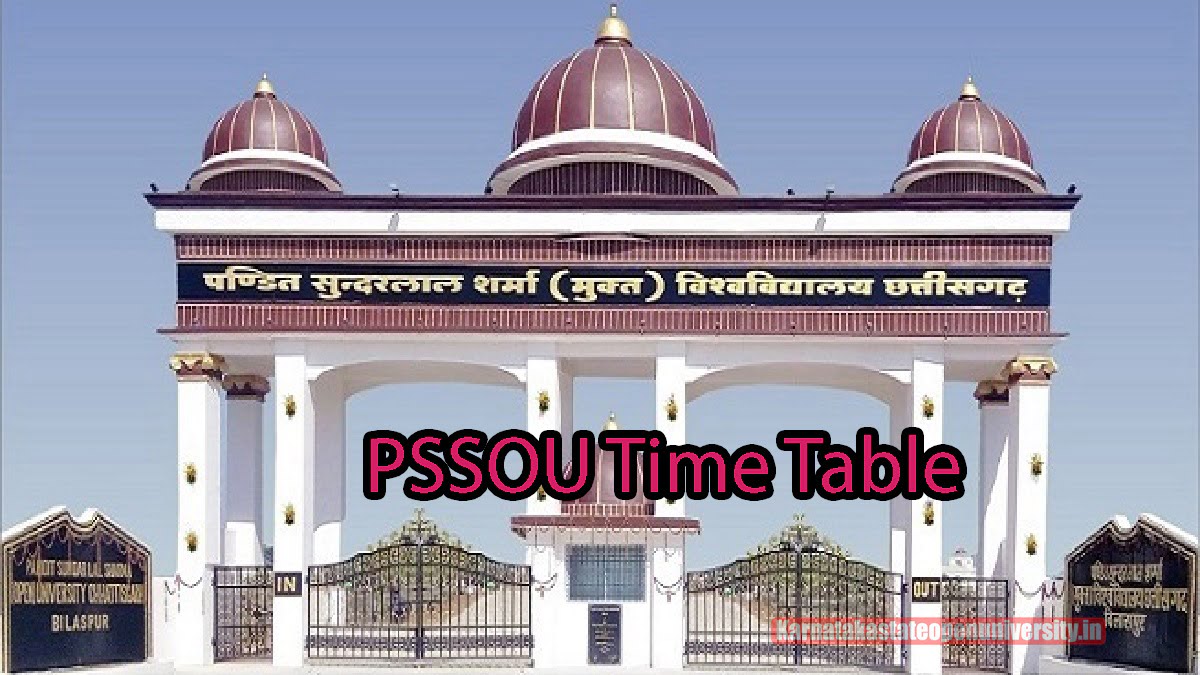 PSSOU Time Table