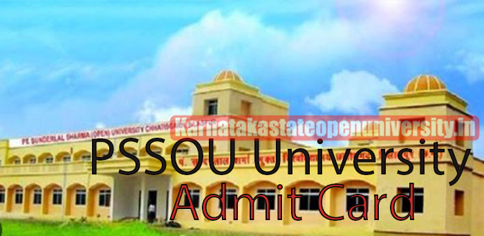 PSSOU University Admit Card