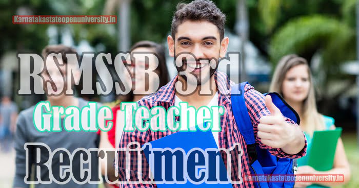 RSMSSB 3rd Grade Teacher Recruitment 2023