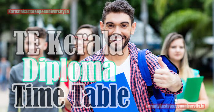 TE Kerala Diploma Time Table 2023