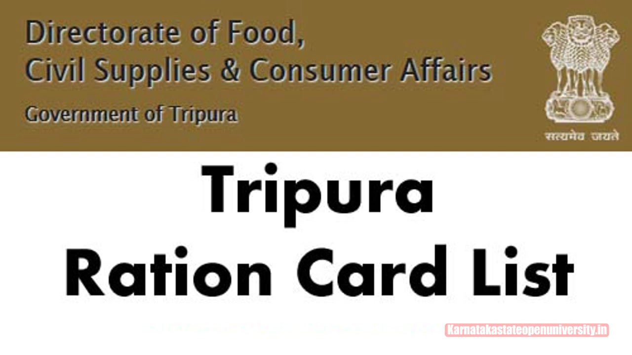 Tripura Ration Card Status