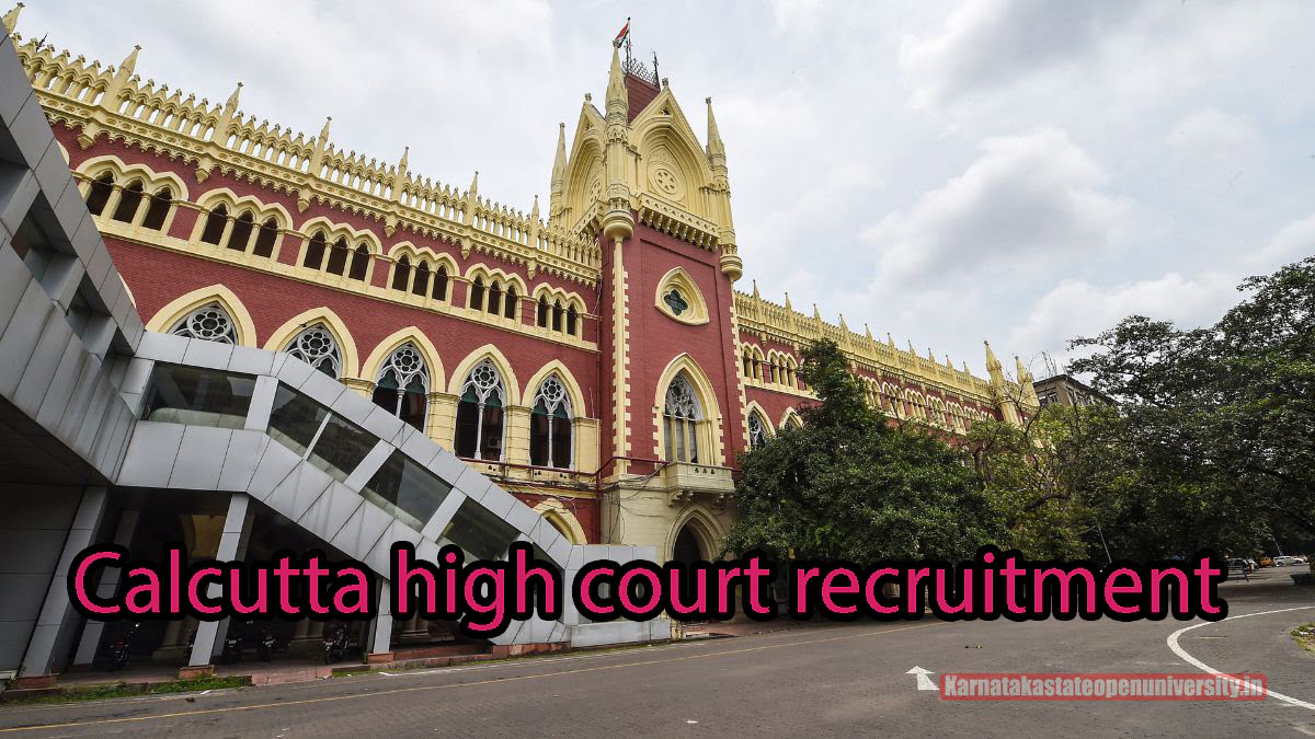 Calcutta high court recruitment