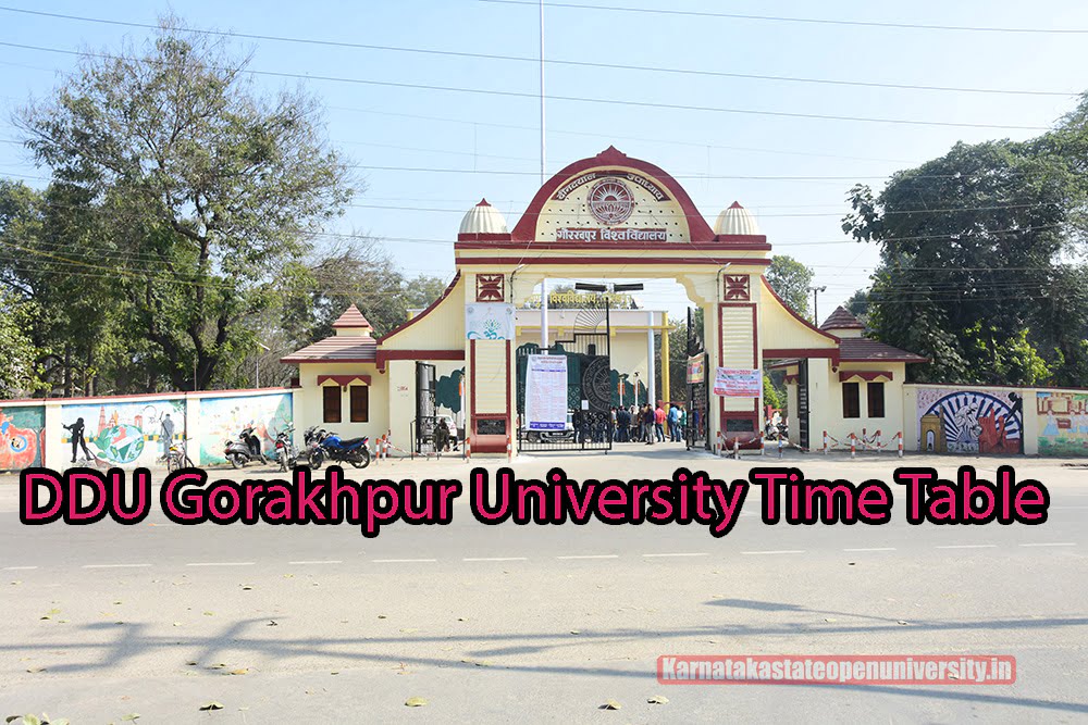 DDU Gorakhpur University Time Table